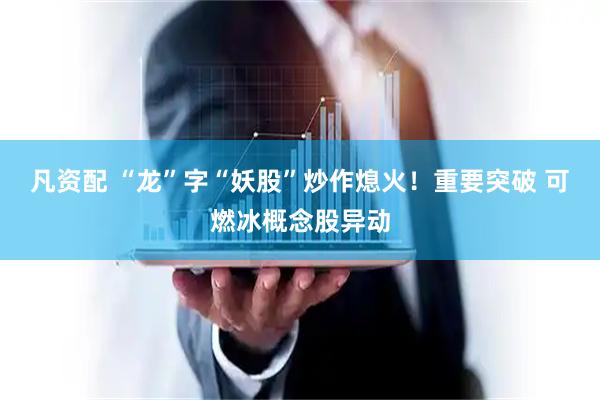 凡资配 “龙”字“妖股”炒作熄火！重要突破 可燃冰概念股异动
